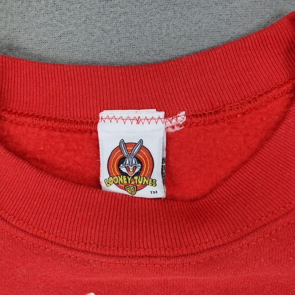 Vintage Looney Tunes Red Christmas Tis The Season Sweatshirt Sz XL/XXL USA - Picture 4 of 8